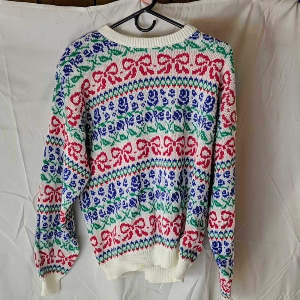 Vintage Easton Park 1980s retro acrylic sweater size large Christmas winter